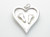 Baby Feet in heart sterling silver charm pendant .925 New Born alternate view