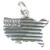 United States of America sterling silver charm .925 USA charms