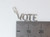 VOTE sterling silver charm .925 x 1 Votes Voting Election Voter charms size example