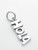 Hola sterling silver charm .925 Hi Hello Spanish Language charms side view