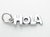 Hola sterling silver charm .925 Hi Hello Spanish Language charms alternate view
