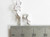 Stag Deer sterling silver charm .925 Stags with Antlers charms side view