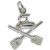 Curling Sterling silver charm stone and two brushes .925 x 1 sport charms