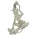 Witch on a Broomstick sterling silver large charm .925 witches charms