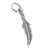 Feather TINY sterling silver charm .925 TINY Feathers charms