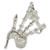 Bagpipes sterling silver charm .925 x 1 Music and Scottish charms