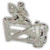 Show Jumper jumping a gate sterling silver charm .925 Horse Riding