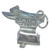 Anvil sterling silver charm with Smithy Gretna and Horseshoe .925