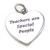 Teachers are Special People heart sterling silver charm .925 x 1