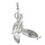 Bagpipes sterling silver opening charm .925 Bag pipes charms side view