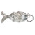 Flexible Fish sterling silver charm .925 x 1 Movable fishes charms