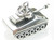 Tank sterling silver charm .925 Tanks and Military vehicles charms extra view