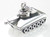 Tank sterling silver charm .925 x 1 Tanks and Military vehicles charms image 9