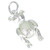 Teddy bear sterling silver charm with movable arms - legs .925 x 1 charms side view