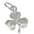 Shamrock sterling silver charm .925 x 1 Flowers Shamrocks Charms