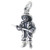 Fireman sterling silver charm .925 Firefighter Fire Fighter charms