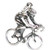 Bike Cyclist sterling silver charm .925 x 1 Biking Cycling charms