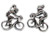 Bike Cyclist sterling silver charm .925 Biking Cycling charms alternate view