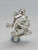Elephant Ballerina sterling silver charm .925 Elephants charms side view