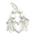 Love Birds with Heart sterling silver charm .925 x 1 Loving Birds charms