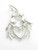 Love Birds with Heart sterling silver charm .925 x 1 Loving Birds charms