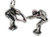 Swimmer Diving sterling silver charm .925 Swimming Divers charms additional view