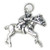 Jockey on Race Horse sterling silver charm .925 Racing charms