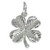Lucky Four leaf clover sterling silver charm .925 x 1 Luck charms