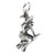 Witch on Broomstick sterling silver charm .925 x 1 Witches Halloween