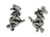 Witch on Broomstick sterling silver charm .925 Witches Halloween additional view