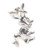 Rabbit sterling silver 2D charm .925 x 1 bunny rabbits charms