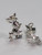 Rabbit sterling silver 2D charm .925 bunny rabbits charms additional view