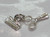 Comb and Scissors sterling silver charm .925 x 1 Hairdressing charms additional view