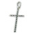 Cross sterling silver charm - pendant diamond cut .925 Christ Crosses