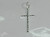 Cross sterling silver charm - pendant diamond cut .925 x 1 Christ Crosses additional view