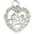 I Love You Heart sterling silver charm pendant .925 Hearts Charms
