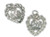 I Love You Heart sterling silver charm pendant .925 Hearts Charms alternate view