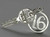 16th Birthday yale key sterling silver charm .925 Sixteenth Birthdays additional view