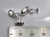 Stork with a new born baby sterling silver charm .925 charms size example