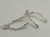 Wishbone sterling silver charm - pendant .925 x 1 Wishbones charms additional view