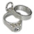 Wedding and Engagement rings sterling silver charm .925 x 1 Love charms