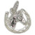Horse Head in Hoseshoe shoe sterling silver charm .925 Horses charms