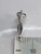 Horse Head in Hoseshoe shoe sterling silver charm .925 Horses charms side view