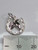 Horse Head in Hoseshoe shoe sterling silver charm .925 Horses charms detail