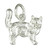 Cat sterling silver charm .925 Puss cats charms