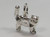 Cat sterling silver charm .925 Puss cats charms alternate view