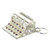 Typewriter sterling silver charm .925 x 1 Type Writer author charms A2