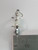 Penny Farthing sterling silver charm with moving front wheel .925 side view