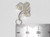 Pram sterling silver charm .925 Prams Strollers Babies transport side view