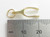 Wishbone small WIsh Bone 9ct gold charm .375 Lucky charms side view